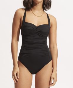 Seafolly S. Collective badedragt m/twisted draperinger 10373 BlondeHuset